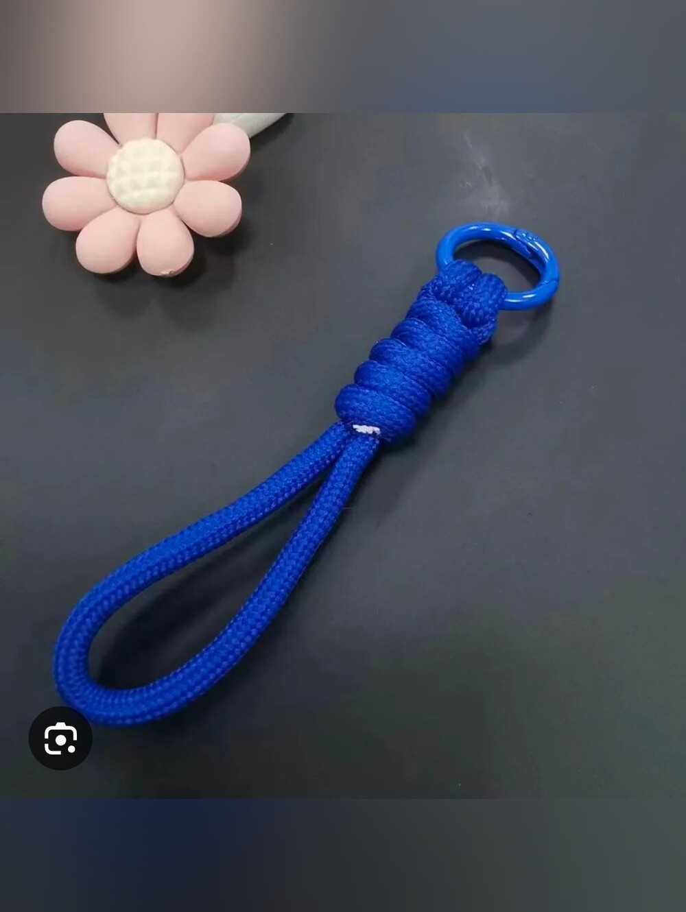 Blue Braided Paracord Keychain/ Bag Charm/ Phone Strap Lanyard BNIB